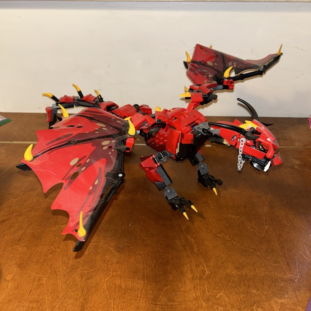 Lego Ninjago Firstbourne Dragon #70653 No Minifigures Mostly Complete